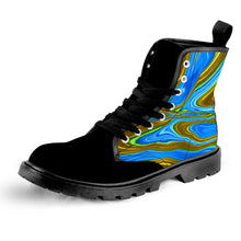 Load image into Gallery viewer, Ti Amo I love you - Exclusive brand - Men&#39;s Lace-Up Canvas Boots - Black Soles
