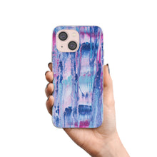 Load image into Gallery viewer, Ti Amo I love you - Exclusive Brand -  Mulberry &amp; Kashmir Blue Flaoting Paint Pattern - iPhone 13  Phone Case | TPU
