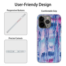 Load image into Gallery viewer, Ti Amo I love you - Exclusive Brand - Mulberry &amp; Kashmir Blue Paint Pattern - iPhone 13 Pro Phone Case | TPU
