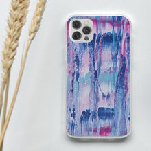 Load image into Gallery viewer, Ti Amo I love you - Exclusive Brand - Mulberry &amp; Kashmir Blue Floating Pattern - iPhone 11 Pm Phone Case | TPU
