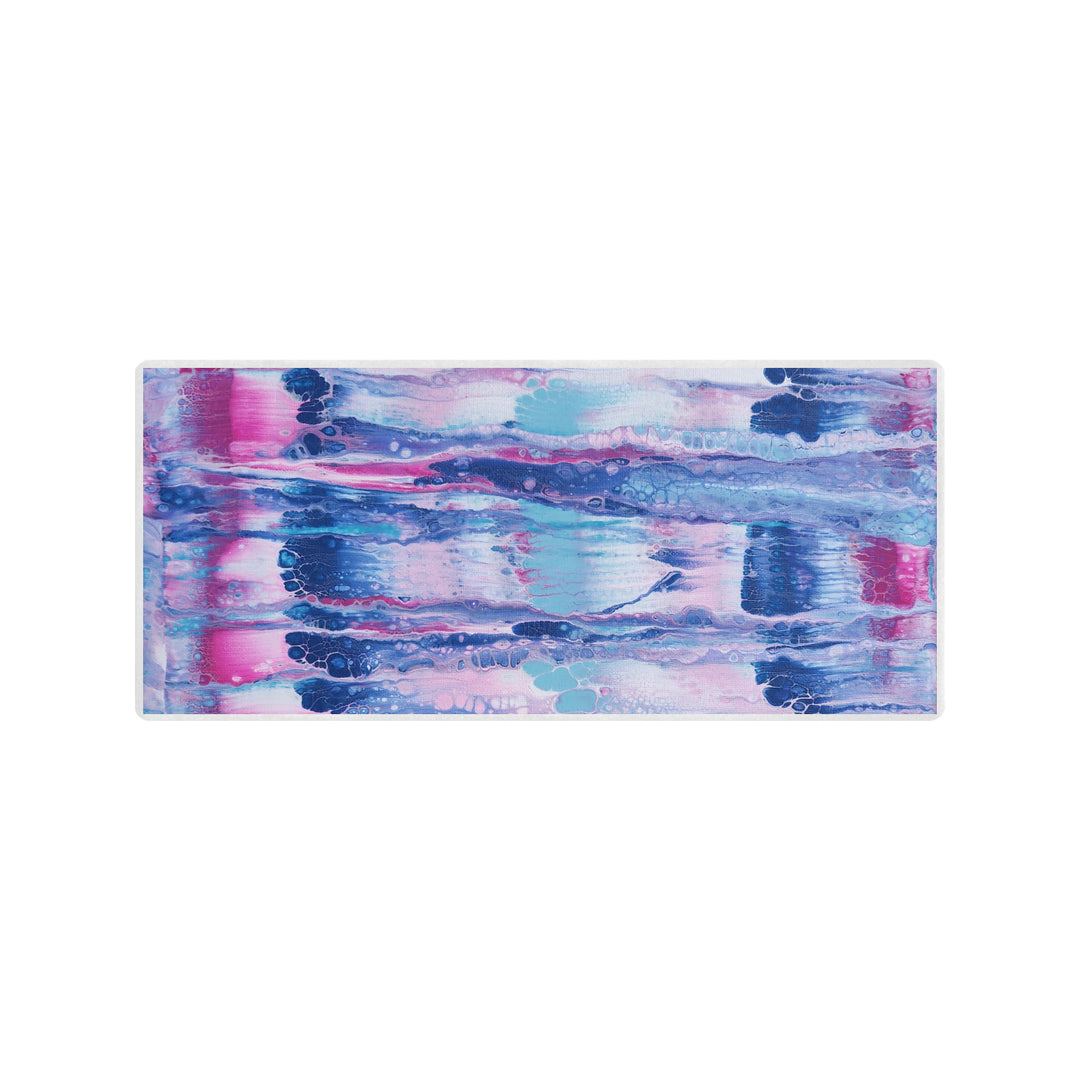 Ti. Amo I love you - Exclusive Brand - Mulberry & Khashmir Blue  - Rectangle Mousepad (35"x16")