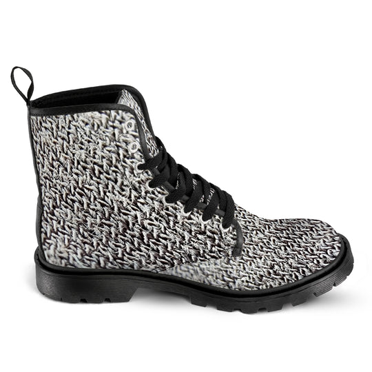Ti Amo I love you - Exclusive brand - Men's Lace-Up Canvas Boots - Black Soles - Sizes 7-12