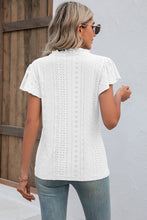 Load image into Gallery viewer, Eyelet Notched Flutter Sleeve T-Shirt
