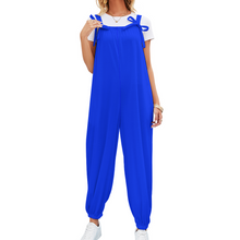 Load image into Gallery viewer, Ti Amo I love you - Exclusive Brand - Blue Blue Eyes- Womens Jumpsuit with Stylish Bow Spaghetti Straps
