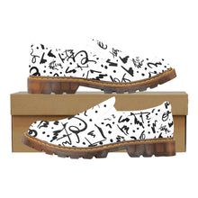 Load image into Gallery viewer, Ti Amo I love you - Exclusive Brand  - White with Black.Squiggles - Women&#39;s Slip-On Loafer
