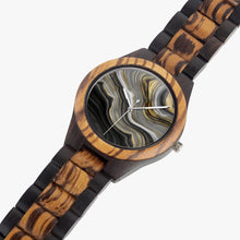 Load image into Gallery viewer, Ti Amo I love you - Exclusive Brand - Black and Gold - Unisex Designer Indian Ebony Wood Watch
