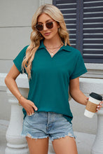 Load image into Gallery viewer, 4 Colors - Johnny Collar Short Sleeve Blouse
