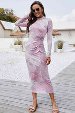 Load image into Gallery viewer, Tie Dye Mock Neck Long Sleeve Dress
