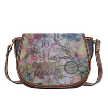 Load image into Gallery viewer, Ti Amo I love you - Exclusive Brand - Believe - PU Leather Flap Saddle Bag One Size
