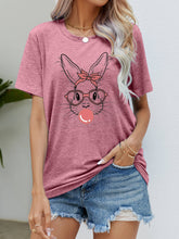 Load image into Gallery viewer, Easter Bunny Graphic Round Neck T-Shirt
