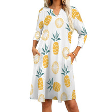 Load image into Gallery viewer, Ti Amo I love you - Exclusive Brand - 10 Styles - Fruit &amp; Veggies - 7-point Sleeve Dress - Sizes S-5XL
