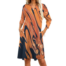 Load image into Gallery viewer, Ti Amo I love you - Exclusive Brand - 7-point Sleeve Dress - Sizes S-5XL
