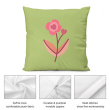 Load image into Gallery viewer, Ti Amo I love you - Exclusive Brand - 9 Colors - 7 Sizes - Flower Plush Pillow Case
