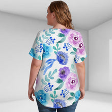 Load image into Gallery viewer, Ti Amo I love you - Exclusive Brand - Womens Plus Size V-Neck Short Sleeve Ladies T-Shirts - Sizes XL-4XL
