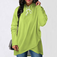 Load image into Gallery viewer, Ti Amo I love you - Exclusive Brand -10 Colors - Solid Color - Asymmetrical Medium Length Slim Hooded Sweatshirt
