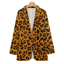 Load image into Gallery viewer, Ti Amo I love you - Exclusive Brand - Fire Bush Leopard - Womens Suit Blazer Jacket - 2XS-2XL
