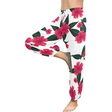 Load image into Gallery viewer, Ti Amo I love you  - Exclusive Brand  - Fushia Flowers - Women&#39;s Harem Pants
