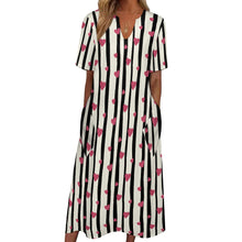 Load image into Gallery viewer, Ti Amo I love you - Exclusive Brand - Long Dress - Short Sleeves - 7-point Sleeve Long Dress - Sizes S-5XL
