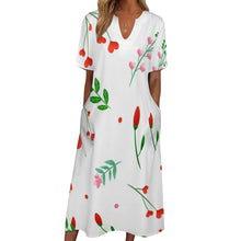 Load image into Gallery viewer, Ti Amo I love you - Exclusive Brand - Long Dress - Short Sleeves - 7-point Sleeve Long Dress - Sizes S-5XL
