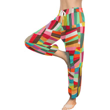 Load image into Gallery viewer, Ti Amo I love you  - Exclusive Brand  - Colorful Block Pattern - Women&#39;s Harem Pants
