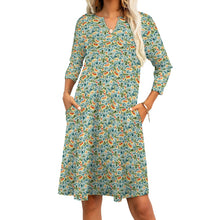 Load image into Gallery viewer, Ti Amo I love you - Exclusive Brand - 7-point Sleeve Dress - Sizes S-5XL
