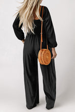 Load image into Gallery viewer, Square Neck Raglan Sleeve Jumpsuit with Pocket
