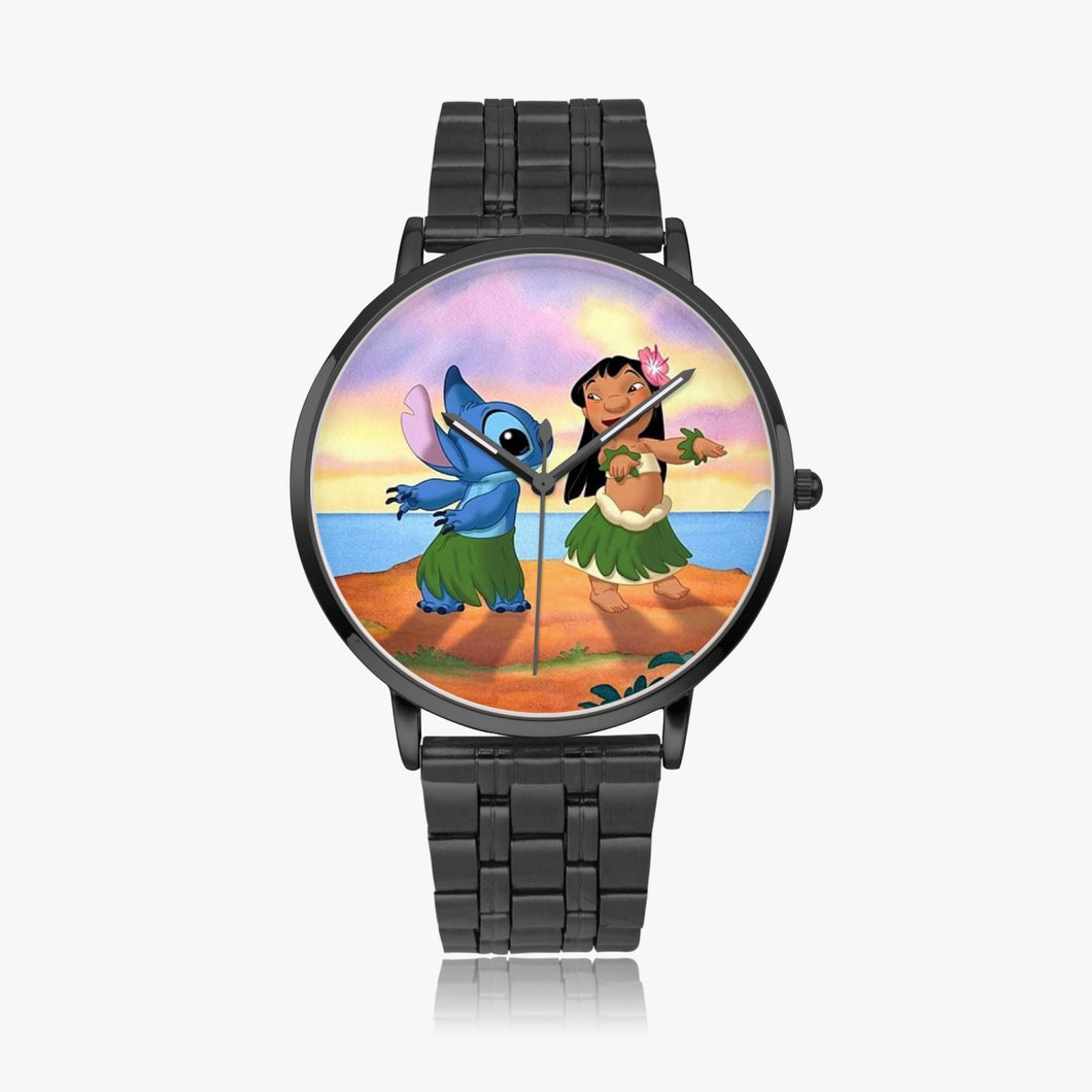 Ti Amo I love you  - Exclusive Brand  - Lilo & Stitch - Womens Designer Instafamous Steel Strap Quartz Watch