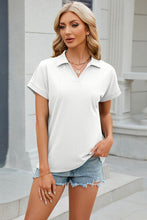 Load image into Gallery viewer, 4 Colors - Johnny Collar Short Sleeve Blouse
