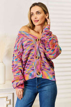 Load image into Gallery viewer, Woven Right V-Neck Long Sleeve Cardigan
