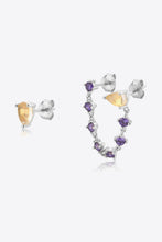 Load image into Gallery viewer, Zircon 925 Sterling Silver or 18k Gold Plated Mismatched Earrings
