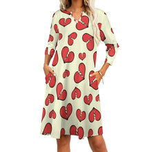 Load image into Gallery viewer, Ti Amo I love you - Exclusive Brand - 7-Point Long Sleeved Dress
