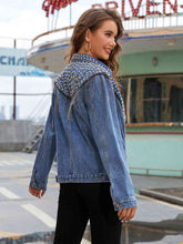 Load image into Gallery viewer, Studded Fringe Button Down Denim Jacket - Sizes S-XL
