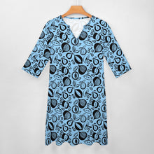 Load image into Gallery viewer, Ti Amo I love you - Exclusive Brand - 10 Styles - Fruit &amp; Veggies - 7-point Sleeve Dress - Sizes S-5XL
