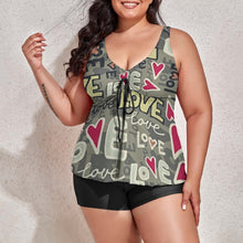 Load image into Gallery viewer, Ti Amo I love you - Exclusive Brand - Women&#39;s Split 2pc Swimsuit - Sizes XL-6XL
