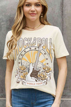 Load image into Gallery viewer, Simply Love Simply Love Full Size ROCK &amp; ROLL WORLD TOUR Graphic Cotton Tee
