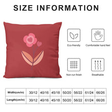 Load image into Gallery viewer, Ti Amo I love you - Exclusive Brand - 9 Colors - 7 Sizes - Flower Plush Pillow Case
