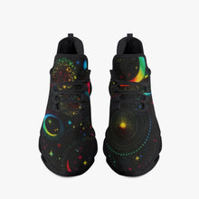 Load image into Gallery viewer, Ti Amo I love you - Exclusive Brand - Moon &amp; Stars - Mens / Womens - Unsymetrical - Bounce Mesh Knit Sneakers - Black Soles
