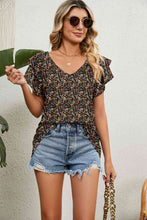 Load image into Gallery viewer, V-Neck Short Sleeve Blouse
