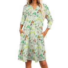 Load image into Gallery viewer, Ti Amo I love you - Exclusive Brand - 10 Styles - Fruit &amp; Veggies - 7-point Sleeve Dress - Sizes S-5XL
