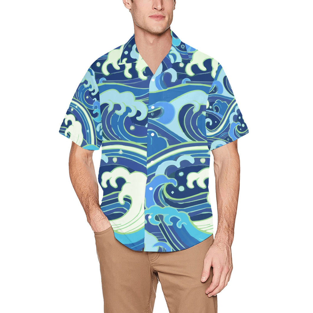 Ti Amo I love you - Exclusive Brand - Mens Hawaiian Shirt with Chest Pocket