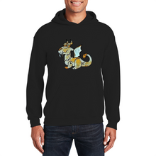 Load image into Gallery viewer, Ti Amo I love you - Exclusive Brand - Whimsical Dragon - 10 Colors - Unisex Heavy Blend Hooded Sweatshirt
