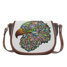 Load image into Gallery viewer, Ti Amo I love you - Exclusive Brand - Colorful Eagle - PU Leather Flap Saddle Bag One Size
