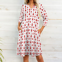 Load image into Gallery viewer, Ti Amo I love you - Exclusive Brand - 9 Styles - Christmas Dresses - 7-point sleeve Dresses - Sizes S-5XL
