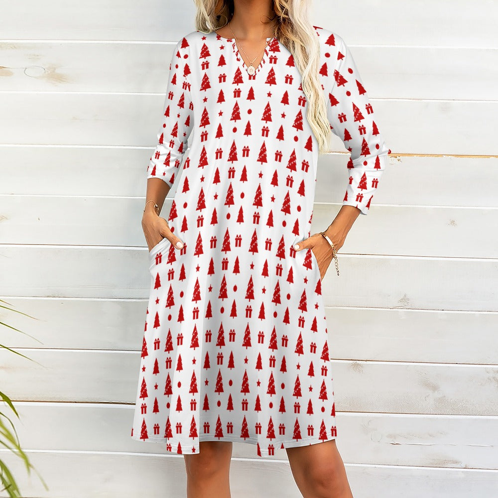 Ti Amo I love you - Exclusive Brand - 9 Styles - Christmas Dresses - 7-point sleeve Dresses - Sizes S-5XL