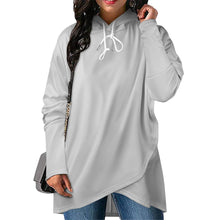 Load image into Gallery viewer, Ti Amo I love you - Exclusive Brand - 10 Colors - Solid Colors - Asymmetrical Medium Length Slim Hooded Sweatshirt
