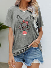 Load image into Gallery viewer, Easter Bunny Graphic Round Neck T-Shirt
