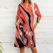 Load image into Gallery viewer, Ti Amo I love you - Exclusive Brand - 7-point Sleeve Dress - Sizes S-5XL
