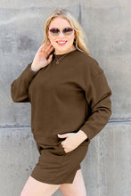 Load image into Gallery viewer, Double Take Full Size Texture Long Sleeve Top and Drawstring Shorts Set
