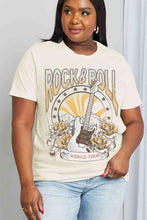 Load image into Gallery viewer, Simply Love Simply Love Full Size ROCK &amp; ROLL WORLD TOUR Graphic Cotton Tee
