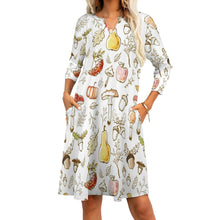 Load image into Gallery viewer, Ti Amo I love you - Exclusive Brand - 10 Styles - Fruit &amp; Veggies - 7-point Sleeve Dress - Sizes S-5XL
